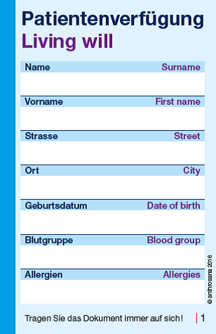 anthrosana-Patientenverfügung